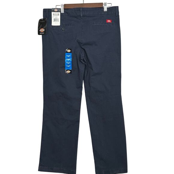 NWT Dickies Flex Twill Pants 16P Navy Relaxed Straight Leg Workwear Preppy - Picture 2 of 12